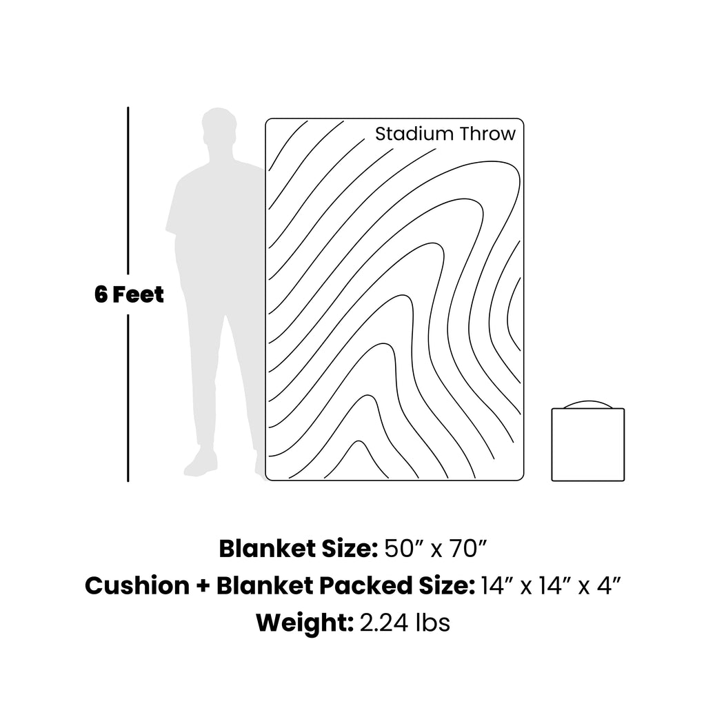 Gametime Puffy Blanket - Blue / Blue