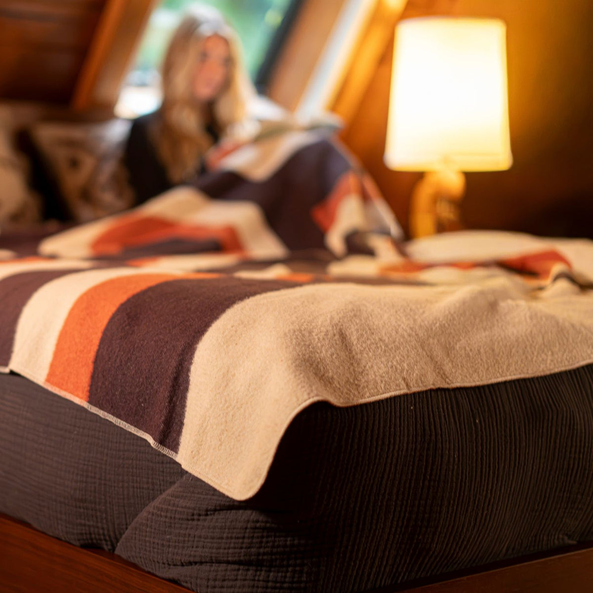 Merino Softwool Blanket - Quilted Amber