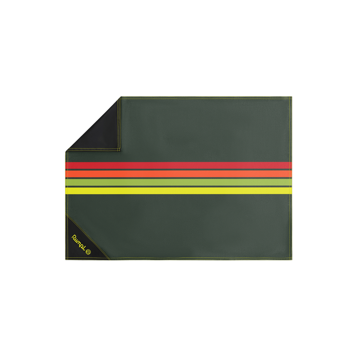Pack Mat - Green Retro Stripes