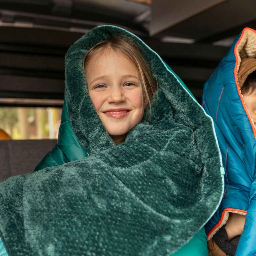 Fleece Puffy Blanket - Jade Fade