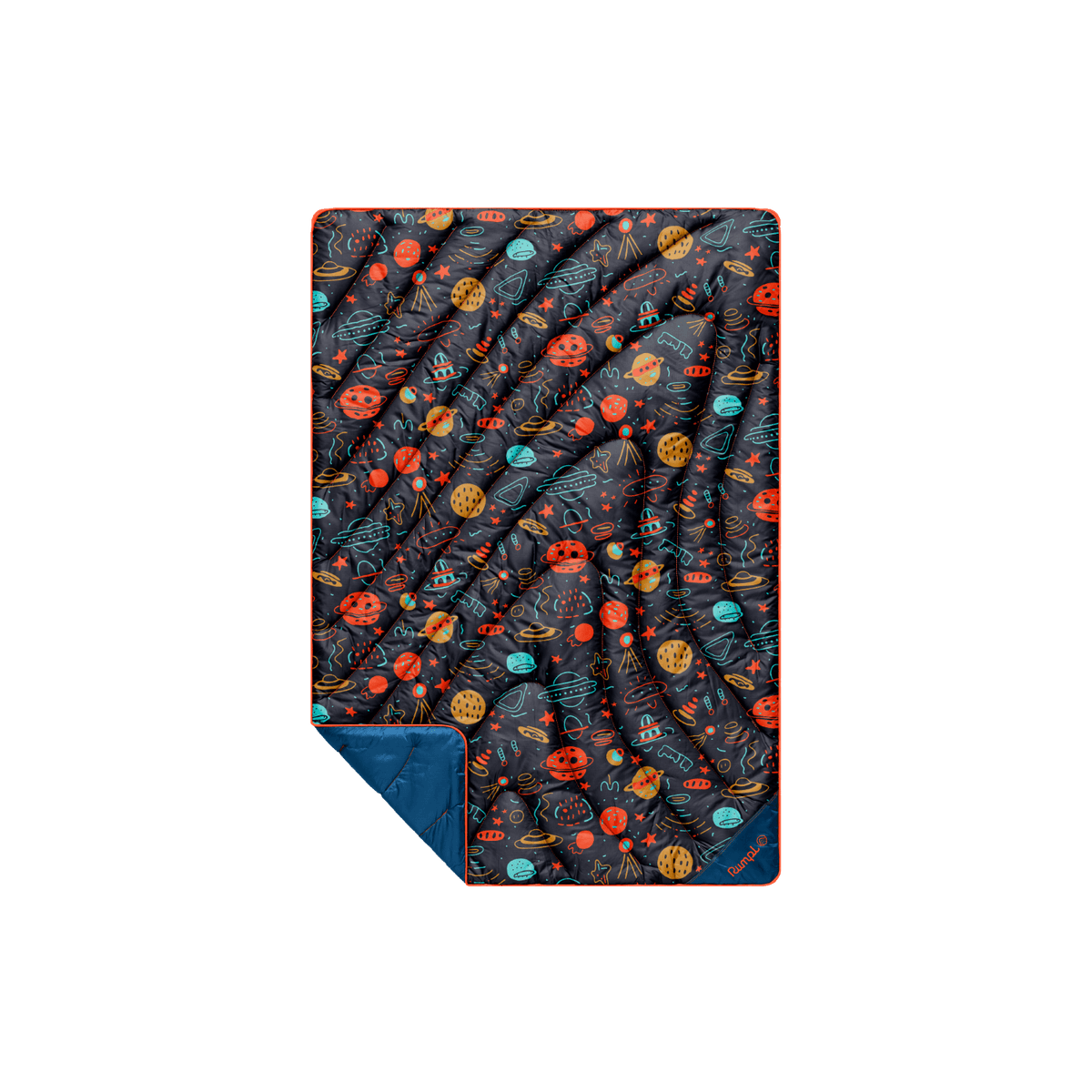 Original Puffy Throw Blanket - Bedtime Space Doodles