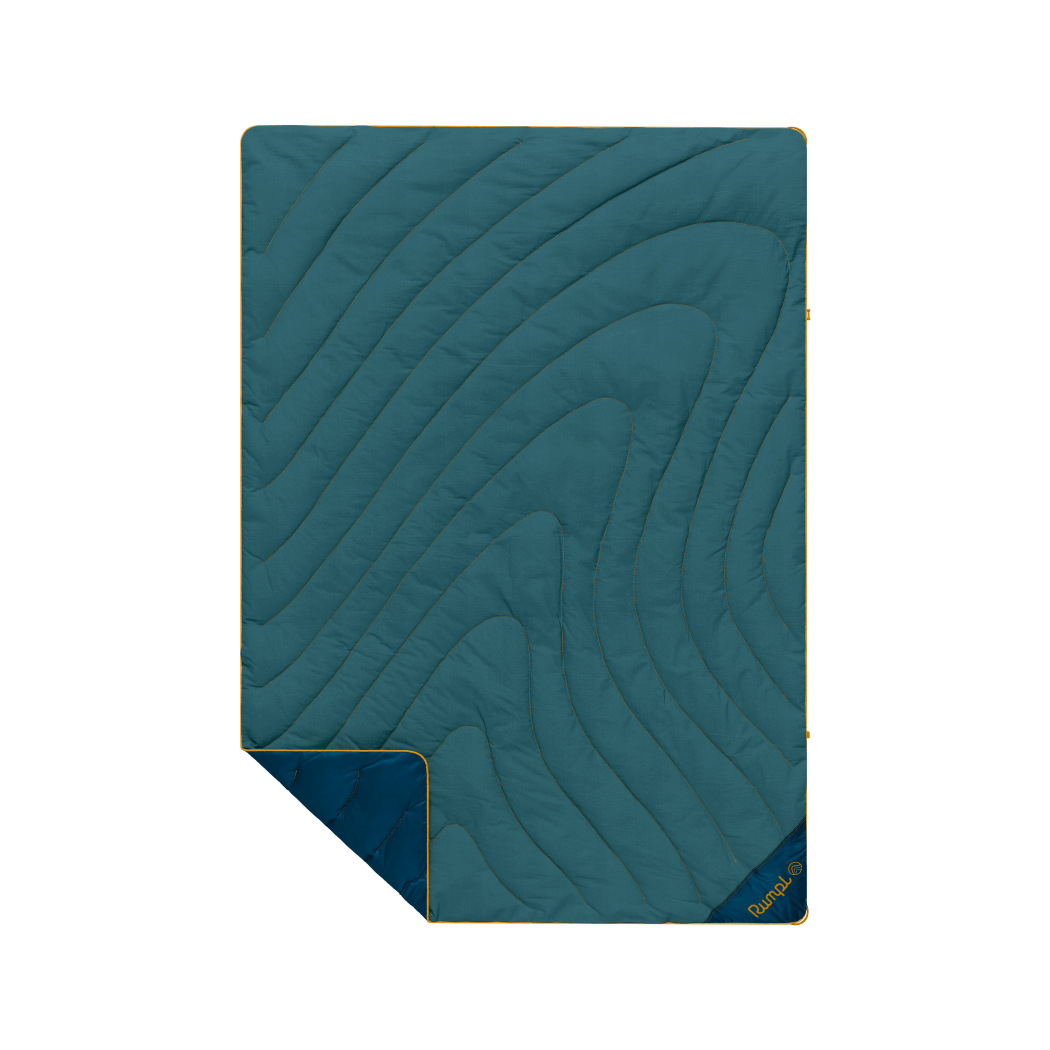 Campfire Puffy Blanket - Sage Navy