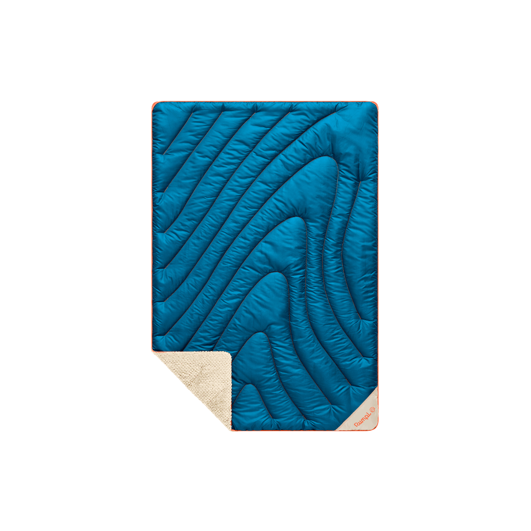 Fleece Puffy Blanket - Seascape Cream
