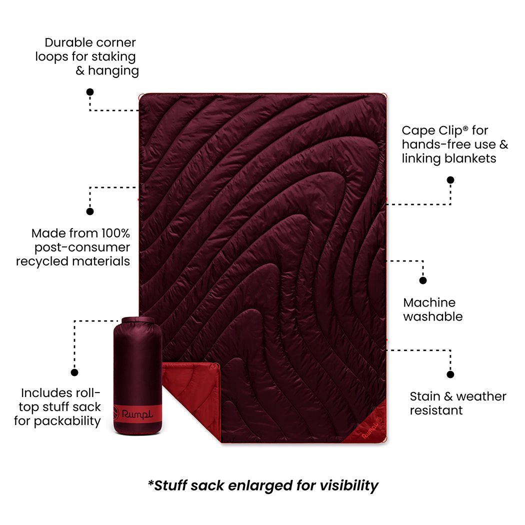 Original Puffy Blanket - Fig Cherry